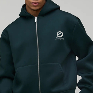 Vêtements d'hiver : Survêtements streetwear à capuche pour hommes, coupe oversize avec fermeture éclair – Prix de gros - Product Image 3