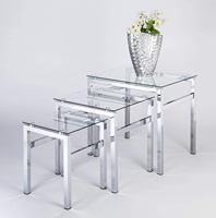 Table à manger en verre - Design contemporain moderne - Meubles pour la maison et la salle à manger - Pour appartement, hôtel, villa et école