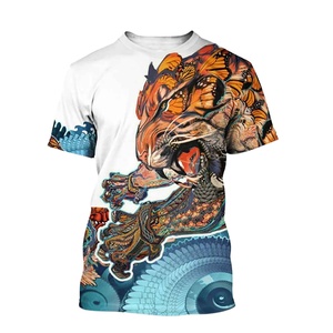 Wholesale Men's High Street Style Digital Printing Polyester Cotton Blend <b>Shirts</b> Short Sleeve Regular Fit Quick Dry Solid - Product Image 6