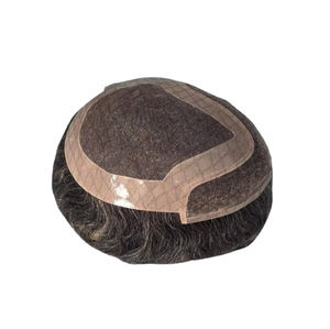 วิกผมผู้ชายแบบติดลูกไม้ ผมแท้ อินเดียนเรมี่ แฮร์ ทัซ แฮร์ บังกลาเทศ ดีฟเวฟ ซิงเกิลเวฟท์ สีเทา 50% - Product Image 4