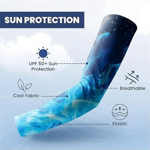 ปลอกแขนแฟชั่น ป้องกันแสงแดด ผ้าเนื้อนุ่มยืดหยุ่น น้ำหนักเบา เหมาะสำหรับสวมใส่ลำลองและกิจกรรมกลางแจ้ง - Product Image 2