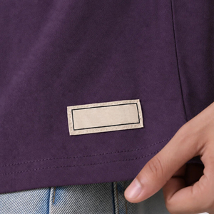 Camiseta Oversize de Algodón para Hombre, Color Liso, Corte Holgado, Hombros Caídos, Estilo Urbano, Venta al por Mayor para Fabricantes - Product Image 3