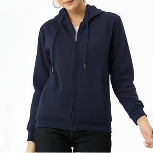 Sudadera con capucha extragrande personalizada con cremallera completa para hombre y mujer, chaqueta con capucha de forro polar grueso, ropa urbana - Product Image 1
