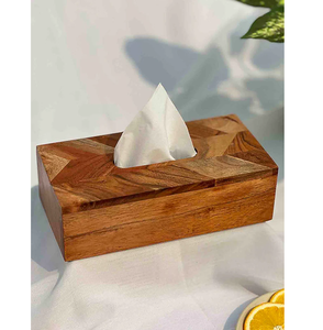 Caja de pañuelos de madera moderna y elegante para el hogar, organizador de mesa de desayuno y soporte decorativo a un precio aceptable. - Product Image 3