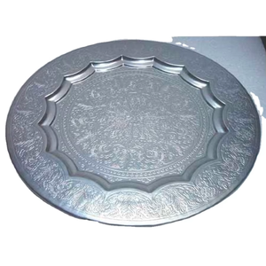 Excellent Craftmanship Oval Metal Decorative Trays With Wooden Handles Rustic Style 3Pcs <b>Set</b> - Product Image 6