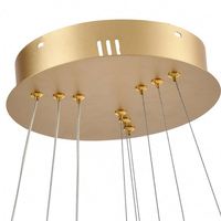 Lustre suspendu LED noir à 3 anneaux, design moderne multi-cercles, pour salle à manger, salon, villa, hôtel, décoration intérieure