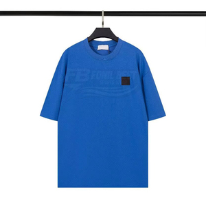 FONILBEST เสื้อยืดแขนสั้นผู้ชายสีขาวพิมพ์ลายตัวอักษร O-Neck Casual Jersey Cotton Breathable Fit - Product Image 3
