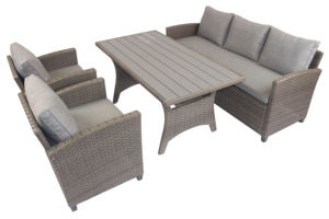 Ensemble de canapés de salle à manger en rotin moderne pour 8 personnes, avec coussins confortables, mobilier de jardin non pliable, modèle Phu Linh - Product Image 5