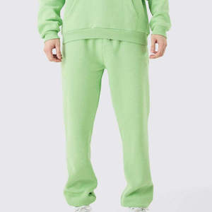 Custom Men Unisex Heavyweight Cotton Fleece Hooded Tracksuit Color Block Jogger <b>Set</b> 2 Piece Oversized Sweatshirt <b>Sweatpants</b> <b>Set</b> - Product Image 2