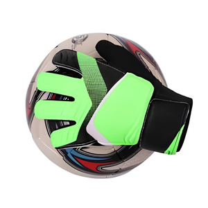 Gants de gardien de but de football professionnels en cuir, haute adhérence, sangle de poignet réglable, fermeture à boucle, logo personnalisé, emballage sportif - Product Image 2