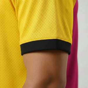 Maillot de football d'été respirant grande taille à manches courtes avec nom d'équipe personnalisé imprimé par transfert thermique, design uni, haut de sport pour équipes - Product Image 4