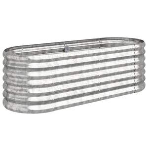 Bac à légumes surélevé en acier enduit de poudre argentée, de taille moyenne et durable, Produits en acier enduit - Product Image 2