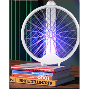 Raquette anti-moustiques électrique pliable rechargeable par USB et lampe tue-moustiques 2-en-1, appareil d'attraction des moustiques pour l'intérieur - Product Image 2