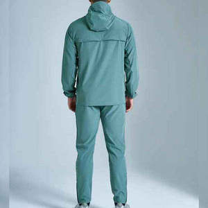 Men's Lightweight Hooded Tracksuit 2 Piece Set Zip Up Windbreaker <b>Jacket</b> and Jogger Pants Casual Outdoor Sportswear Outfit - Product Image 2