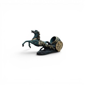 Porte-bouteille de vin en polyrésine de luxe en forme de chariot de chevaux, sculpture décorative, support à vin de table pour la décoration de bar à domicile - Product Image 3