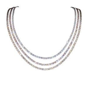 Chaîne de tennis VVSMoissanite 4mm 22 pouces collier de chaîne de tennis personnalisé bijoux élégants pour hommes designs élégants pour toutes les occasions - Product Image 1