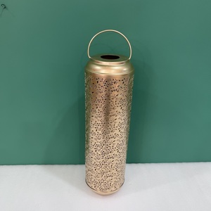 Lantern With Floral Cutout Design <b>For</b> Home <b>Decoration</b> Durable Metal Candle Holder - Product Image 4