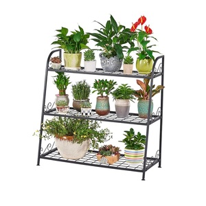 3 Tier Indoor Outdoor Plant <b>Stand</b> Metal Plant Shelf Flower <b>Pot</b> <b>Stand</b> Multi Level Plant Rack Home Garden Balcony Decor - Product Image 1