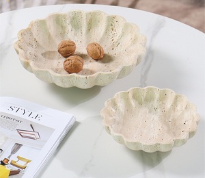 High Quality Modern Design Flower Fruit Marble Bowl Natural Stone for Hotel Home Use Multi-Functional Ramadan & Diwali Decor - Product Image 3