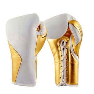 Guantes de Boxeo MMA Sanda de Alta Calidad Hechos a Medida con Logotipo Personalizado, Cuero Vacuno Auténtico, Diseño de Medio Dedo, Cierre de Gancho y Bucle - Product Image 1