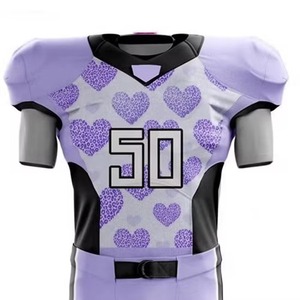 Ensemble d'uniformes de football américain respirants et personnalisés, maillot et pantalon entièrement sublimés, haute résistance, évacuation de l'humidité, vêtements de sport d'équipe - Product Image 4