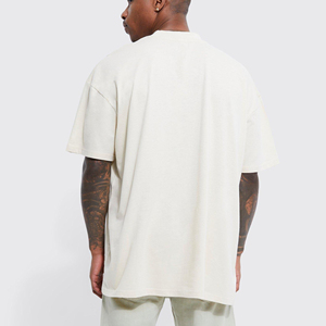 2026 Top Trendy Heavy <b>Weight</b> 180GSM Polyester/Cotton Jersey Knitted Eco-Friendly Hip Hop Style Custom <b>Blank</b> Regular Fit Men's - Product Image 3