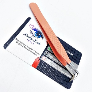 แหนบปลายขนตาสแตนเลสสตีลจากญี่ปุ่นตัวหนีบต่อขนตา90องศาไฟเบอร์สีใหม่สวยผอม - Product Image 4