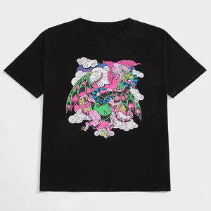 Customized 100% Cotton Eco-Friendly Women's Hip Hop Custom Logo Blank T-<b>Shirts</b> O-Neck <b>Half</b> Sleeve <b>Button</b> Summer Print Design - Product Image 5