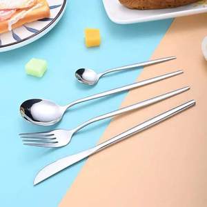 ชุดช้อนส้อมสแตนเลสพรีเมียม 3 ชิ้น ด้ามจับบาง เงางาม เหมาะสำหรับงานเลี้ยง ของขวัญ และชุดอาหาร - Product Image 2