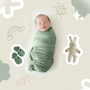 Infant <b>Swaddle</b> Blanket Soft Cotton Gentle <b>Baby</b> Sleep Wrap - Product Image 2
