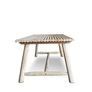 Mesa de Centro Moderna Minimalista Ecológica de Madera de Teca TWIG para Sala de Estar - Product Image 3