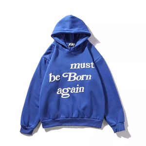 Letter Print Plus Velvet Sweatshirt Men Harajuku Fleece Hoodie <b>Hip</b> Hop Stranger Things Hooded Hoodies - Product Image 3