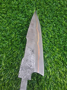 Couteau à lame fixe JEXMOO ENTERPRISES, fait main, en acier Damas et cuivre, 7,5 pouces, bord biseauté, pour le camping - Product Image 5