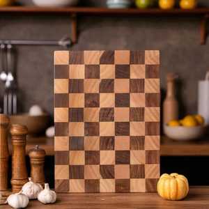 <b>Wood</b> <b>Square</b> Chopping Board & Serving Platter 12mm Thick Durable Sustainable Dishwasher Safe - Product Image 2