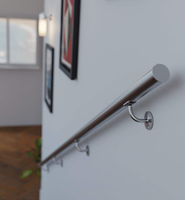 Support mural pour main courante en acier inoxydable avec vis d'ancrage, de haute qualité, moderne, pour balustrade satinée d'extérieur