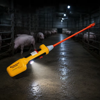 Bâton de Choc Électrique Professionnel pour Bétail - Étanche, Matériau ABS, Couleur Jaune, pour Porcs et Bovins, Utilisation pour Porcelets