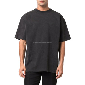 Camiseta extragrande de corte cuadrado personalizada para hombre, ropa de calle de algodón pesado con estampado directo, diseño único, estilo urbano cómodo - Product Image 1