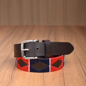 Ceinture Polo en Cuir Vente en Gros Sacs Personnalisés Tissés à la Main Ceinture Polo en Cuir Brodé Fabricant Direct LBP-0029 - Product Image 5