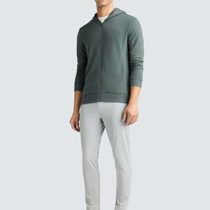 Sudadera con capucha y cremallera completa para hombre – Sudadera con capucha suave, ligera y de corte ajustado para uso diario - Product Image 5