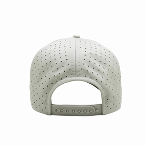 Adjustable Cap 5 Panel Embroidered Logo <b>Waterproof</b> Polyester Laser Cut Hole <b>Hat</b> with Curved Brim for Outdoor Sport - Product Image 5