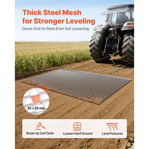 Erpice a Catena in Rete d'Acciaio Zincato Durevole 6.6 X 4 ft ad Alta Efficienza per Accessori ATV UTV Trattori - Product Image 2