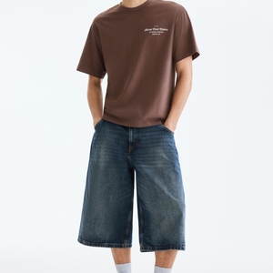 Camisetas de Algodón Personalizadas de Alta Calidad, Estilo Largo, Manga Corta, Cuello Redondo, Lisas, Teñidas, con Impresión de Logotipo Extra Grande en Oferta - Product Image 4