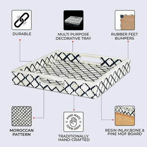 Plateau d'incrustation de résine fait main le plus vendu plateau d'artisanat artisanal pour accueillir des événements embellissant n'importe quelle pièce disponible en vrac - Product Image 5