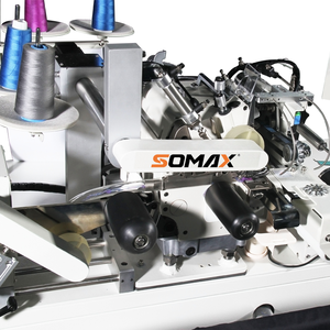 Fábrica Somax 2017 Pantalones automáticos Cintura elástica Máquina de fijación Rectificadora automática Máquina de coser industrial <span class=keywords><strong>Precio</strong></span> - Product Image 4