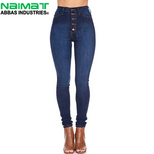 Pantalones Vaqueros Casuales de Pierna Recta para Mujer, Cintura Alta, Cómodos y Elásticos, Estilo Vintage, Lavado Azul - Product Image 1