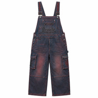 Yüksek Bel Kargo Denim Tulum, Y2K Unisex Bol Sokak Modası Tulum, Yazlık Toptan Fabrika
