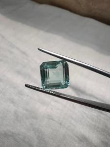 Aigue-marine naturelle nigériane de 4,25 carats, taille octogonale carrée, pierre précieuse en vrac, vente en gros |   Beryl bleu véritable pour bagues et pendentifs - Product Image 1
