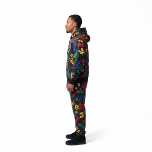 Men's Premium Heavyweight Cotton Jacquard Full Zip Hoodie-<b>90s</b> Heritage Streetwear Custom OEM <b>Sweatshirt</b> - Product Image 3