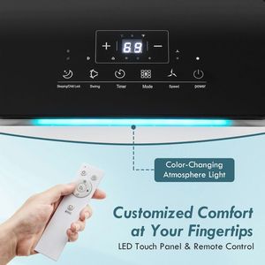 Condizionatore d'Aria Portatile 8000 BTU con Telecomando e Display LED per Casa, Auto, Camper, Uso Esterno, Nuovo, in Plastica, con Spina EU e AU - Product Image 5