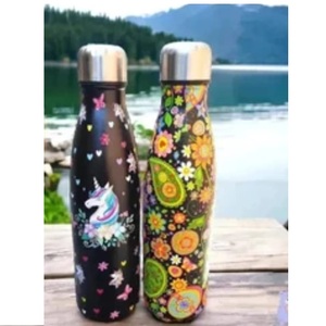 Bouteille d'eau élégante multicolore en cuivre pur avec protection anti-fuite avancée et bienfaits pour la santé ayurvédique et le yoga sans raccords - Product Image 3